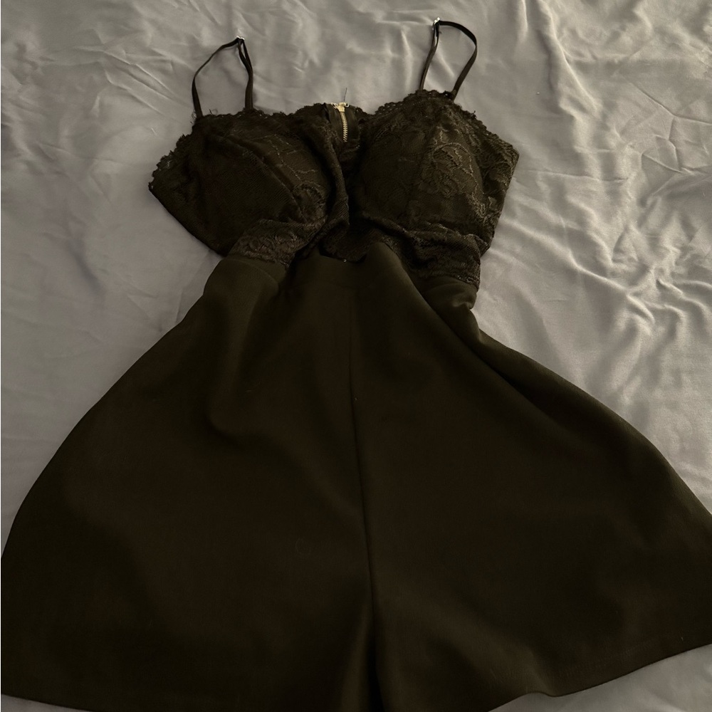 Black Lace Romper